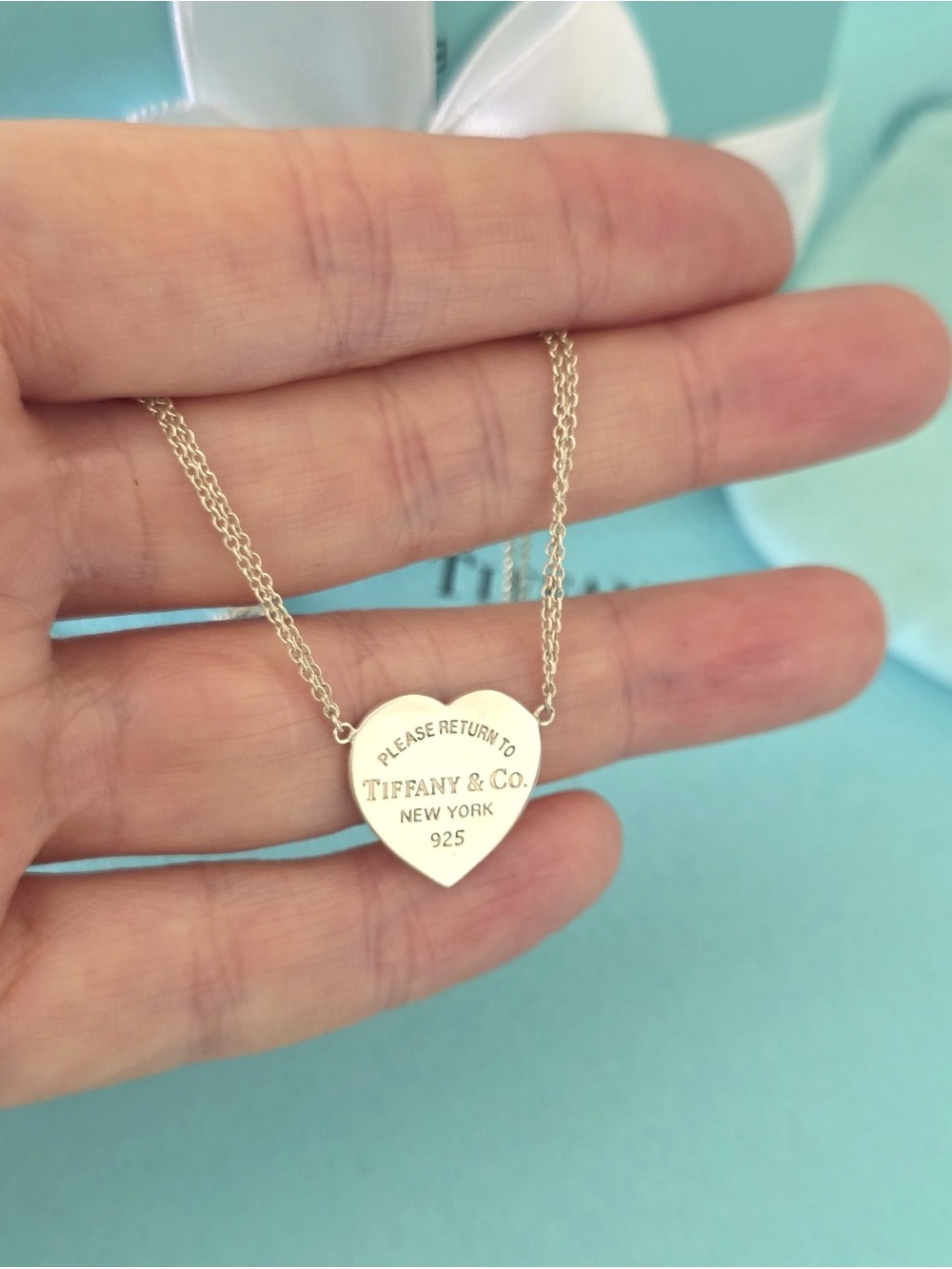 Return To Tiffany Heart Tag Double Chain